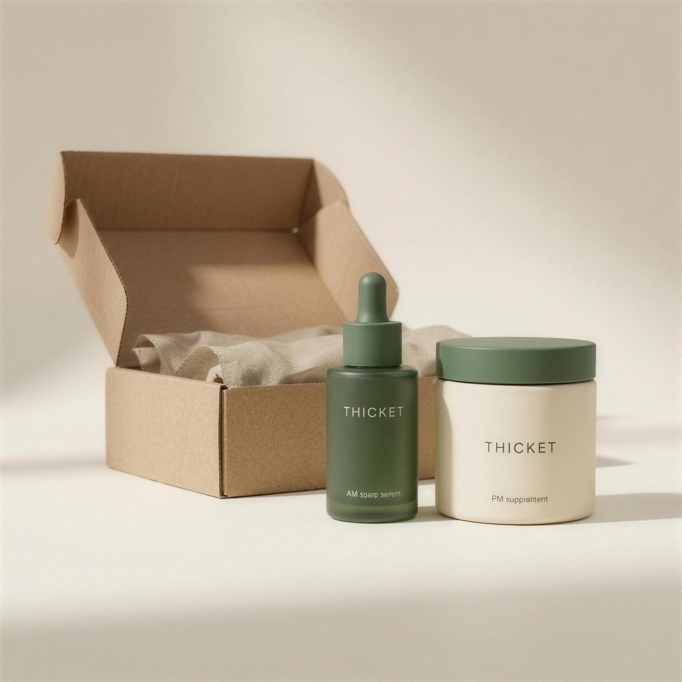 The Thicket System kit: AM scalp serum and PM density supplement